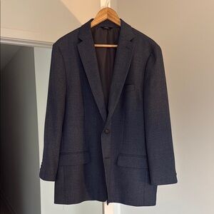 Haggar Blue Sport Coat with Notched Lapels